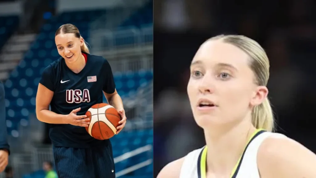Paige Bueckers playing basketball, daughter of Amy Dettbarn and WNBA rising star
