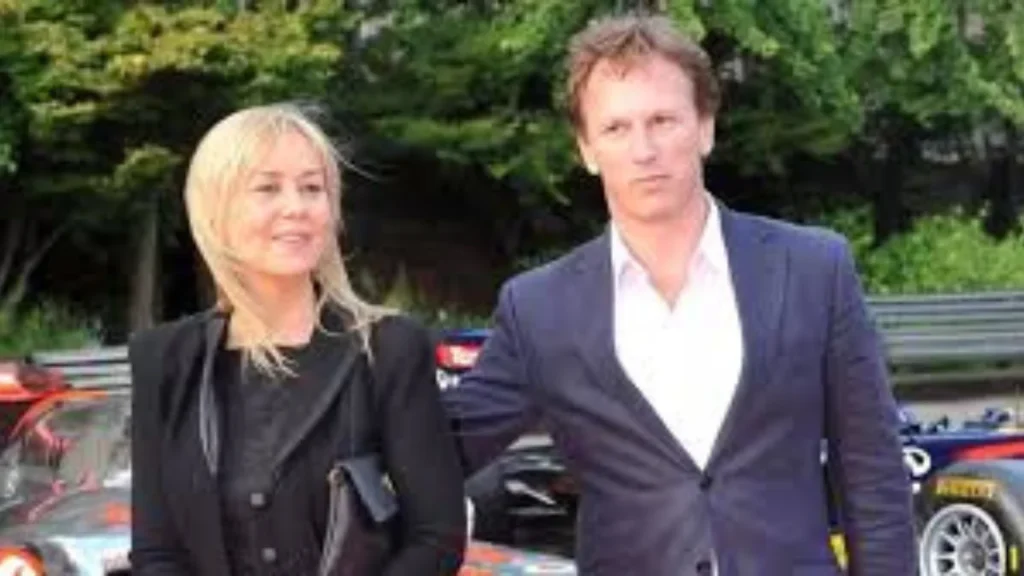 Beverley Allen with Christian Horner during their long-term relationship before his Formula One success
