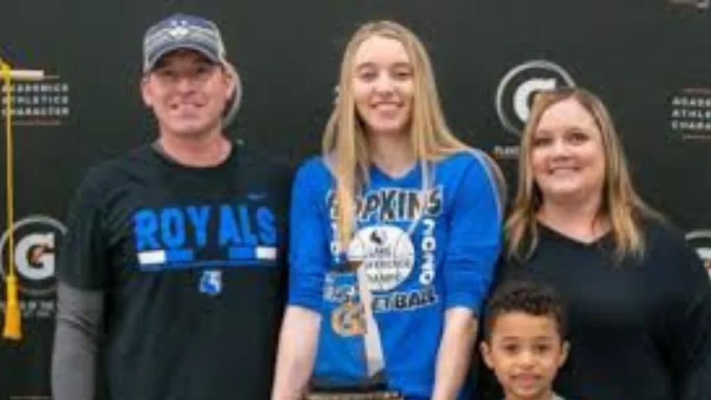 Amy Dettbarn with her daughter Paige Bueckers and family members, showcasing their close bond