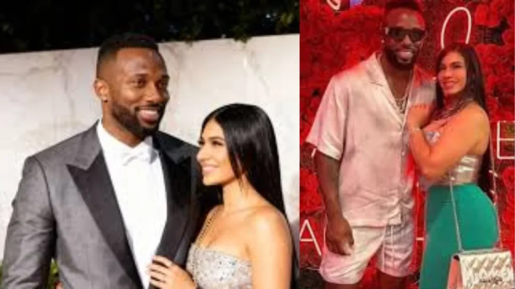 Randy Arozarena and Cenelia Pinedo Blanco together at a formal event celebrating their relationship
