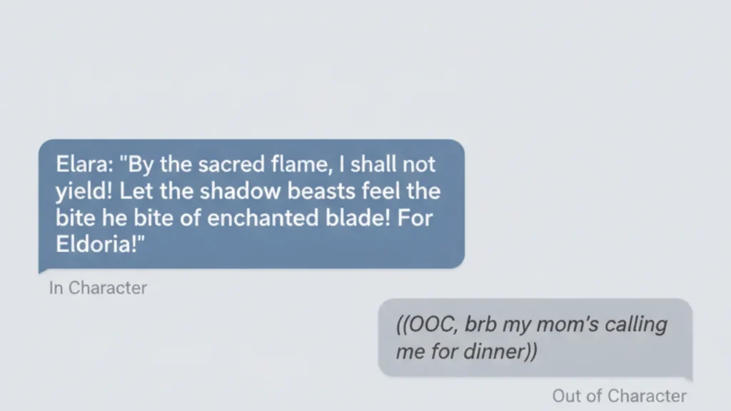 Exmple of ooc in chat