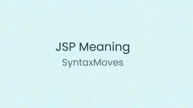 JSP meaning guide cover image by SyntaxMoves