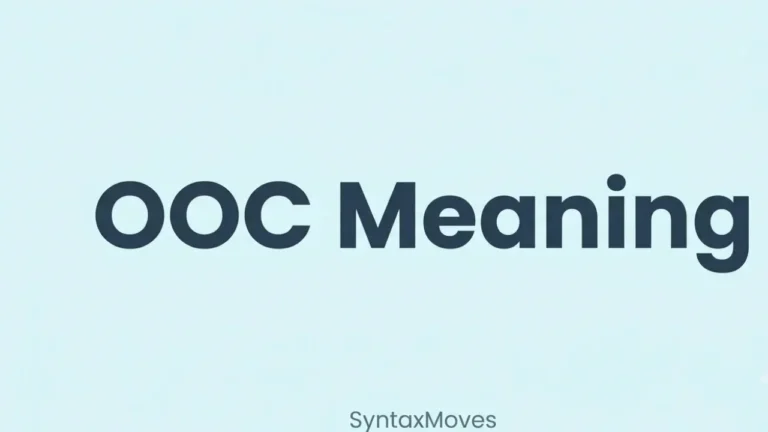 OOC" Meaning It Stands Origin & How to Use It Right